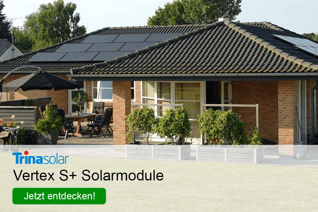 Hausdach mit Vertex S+ Solarmodulen